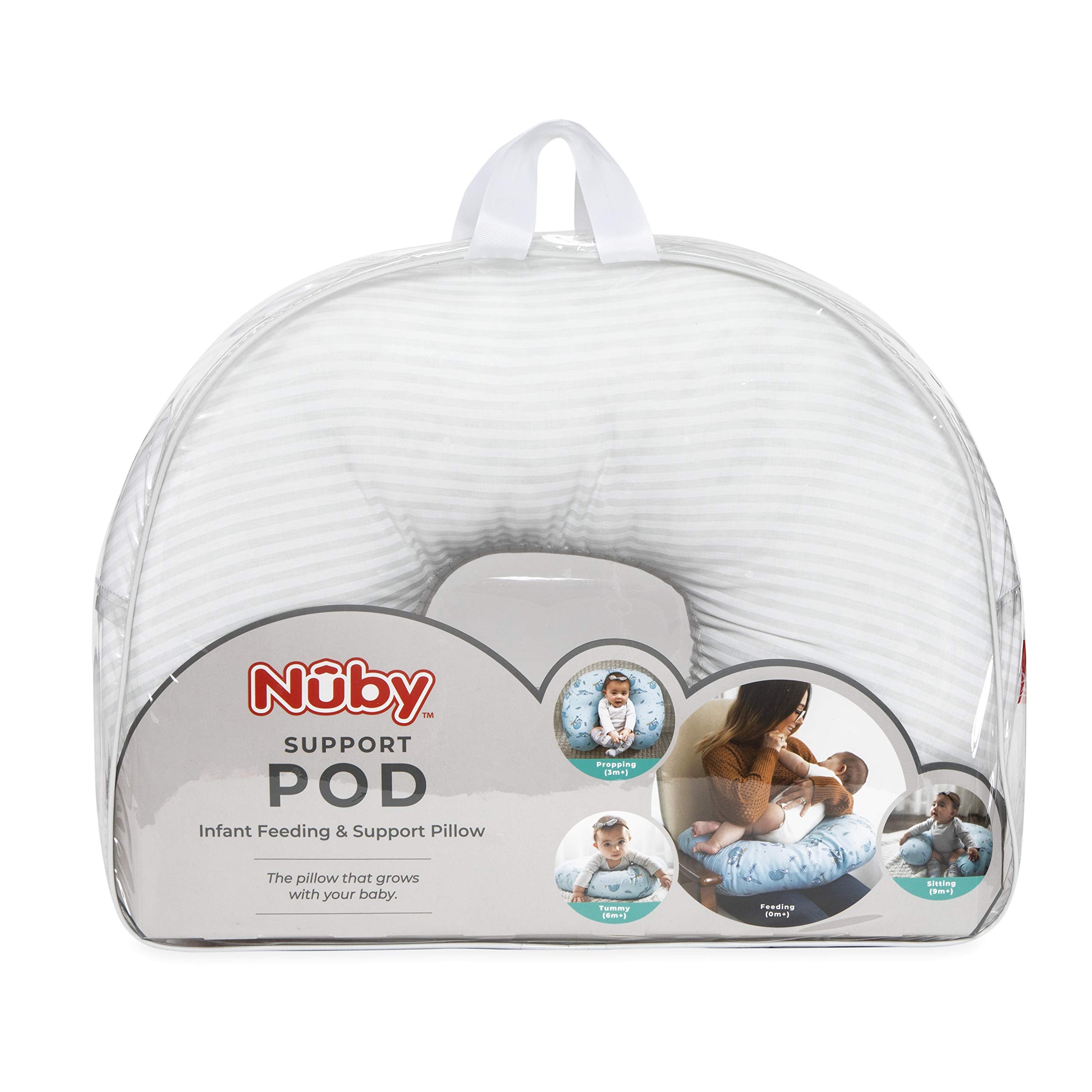 Support Pod Infant Breastfeeding Pillow - Baby Support Pillow for Newborns - White