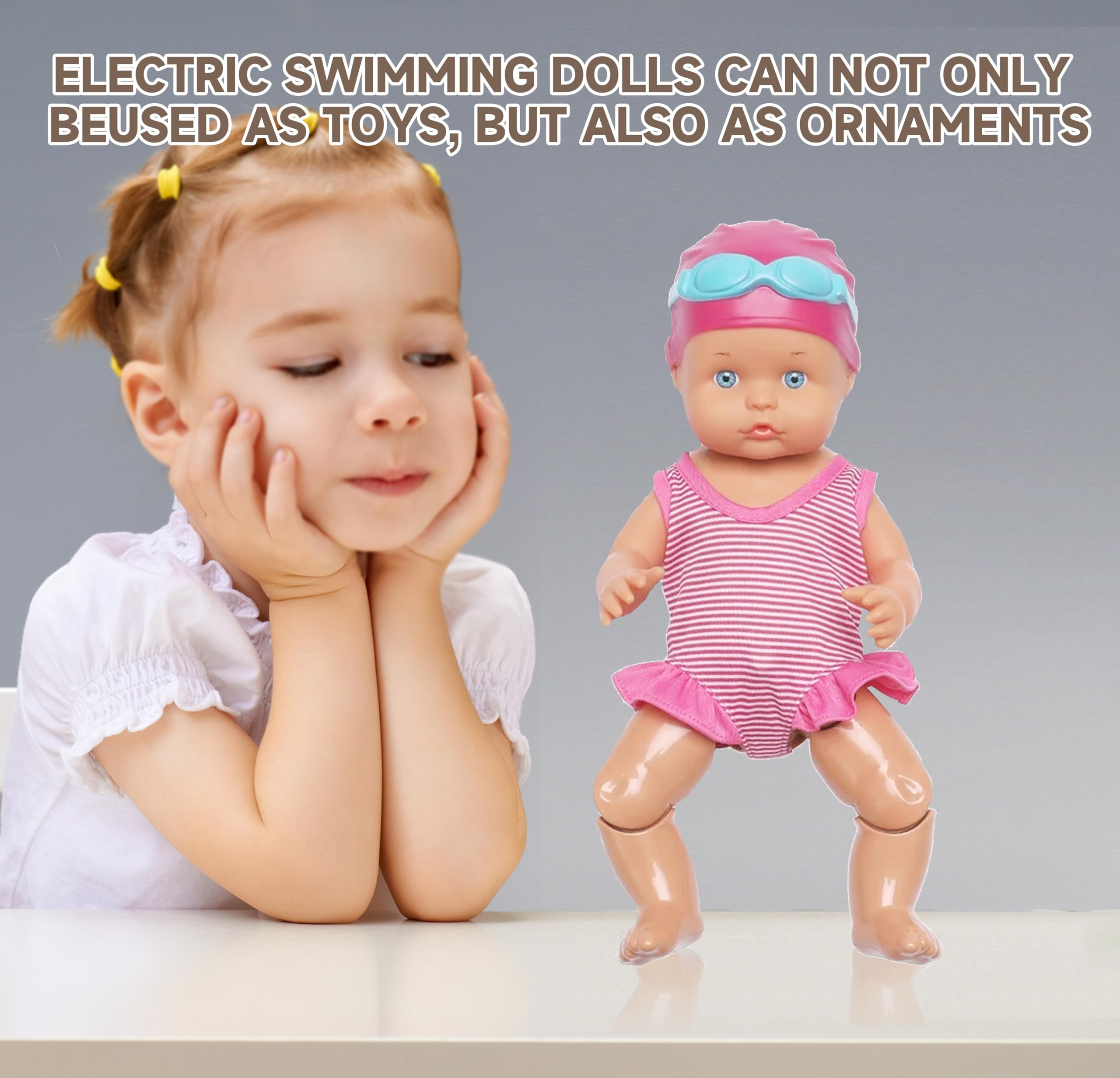 2025 New Packaging Waterproof Swimmer Doll, Backstroke Swimming