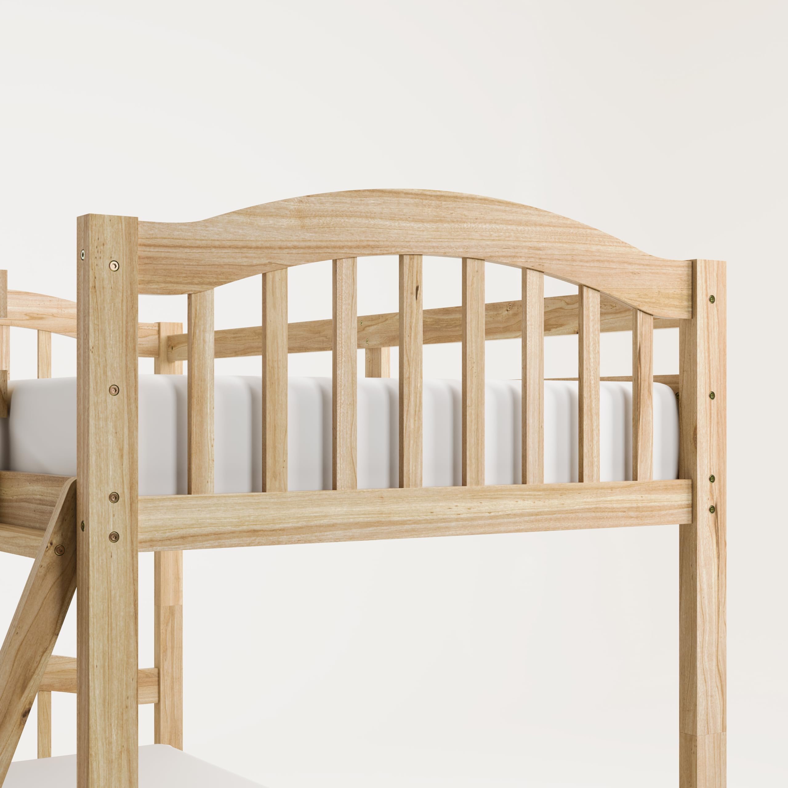 Long Horn Twin-Over-Twin Bunk Bed (Natural) - GREENGUARD