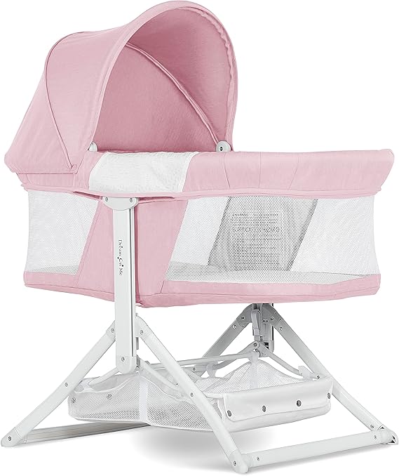 2-in-1 Convertible Insta Fold Bassinet and Cradle in White
