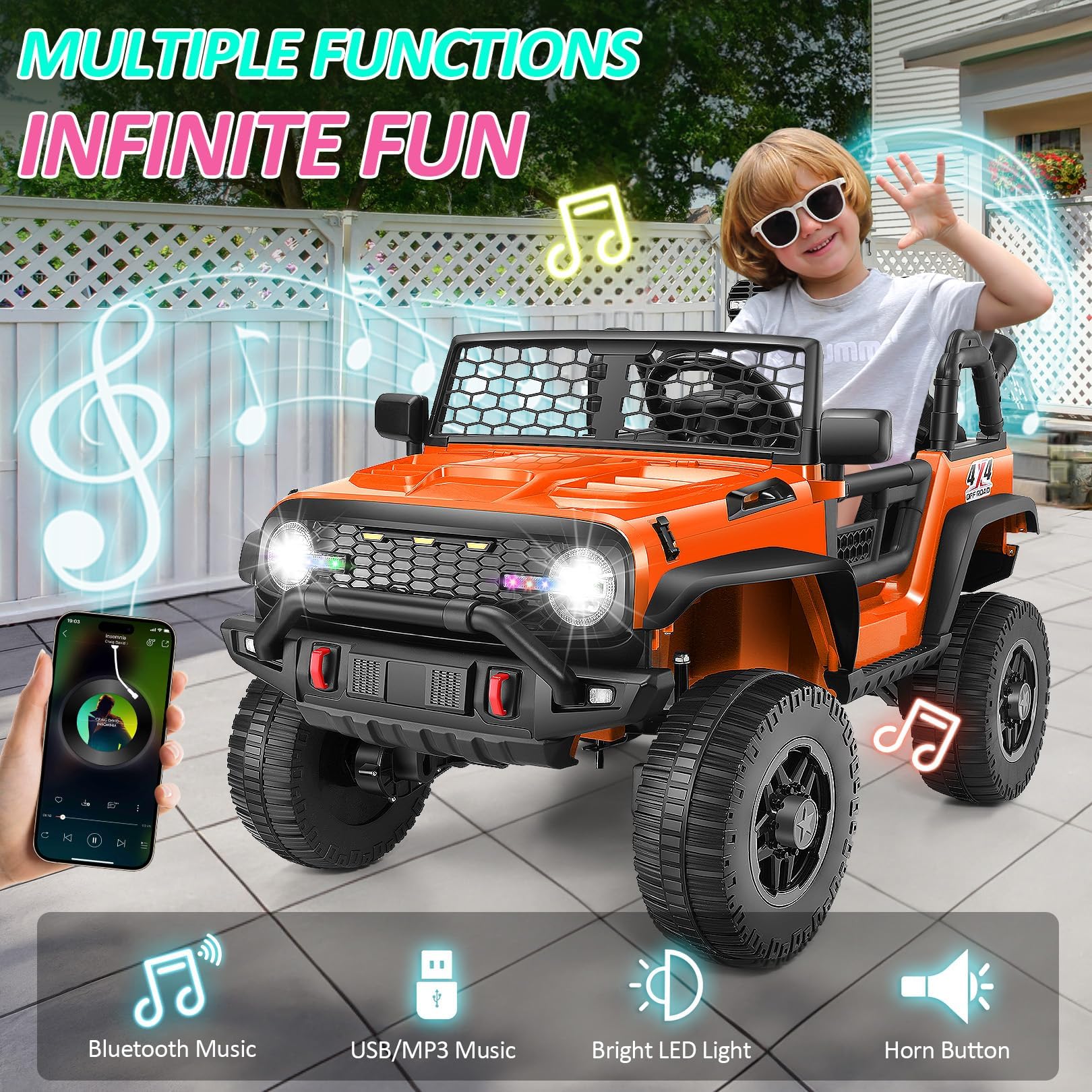 24V Kids Ride-On Truck with Remote Control