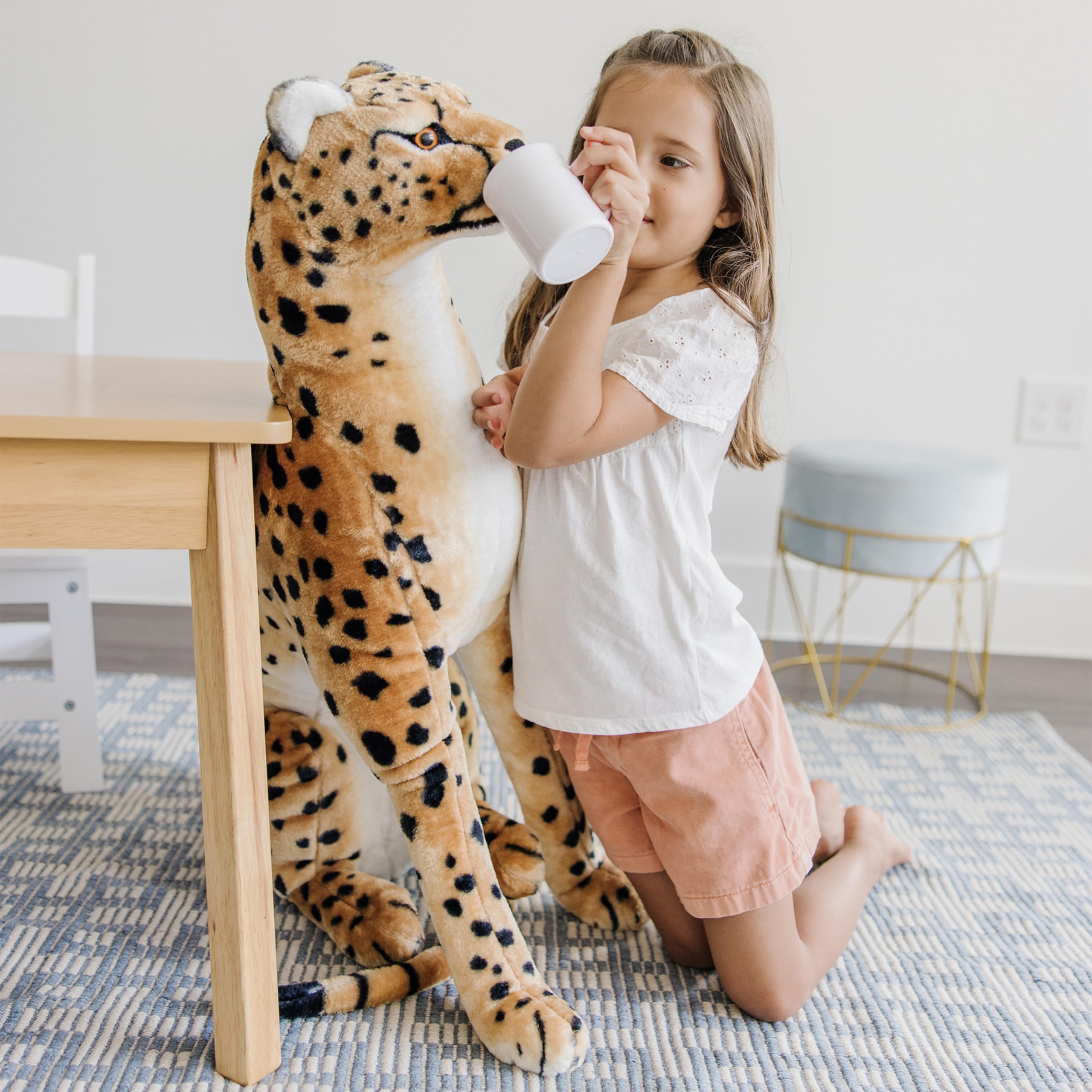Giant Cheetah - Lifelike Stuffed Animal (Stands Nearly 3 Feet Tall)
