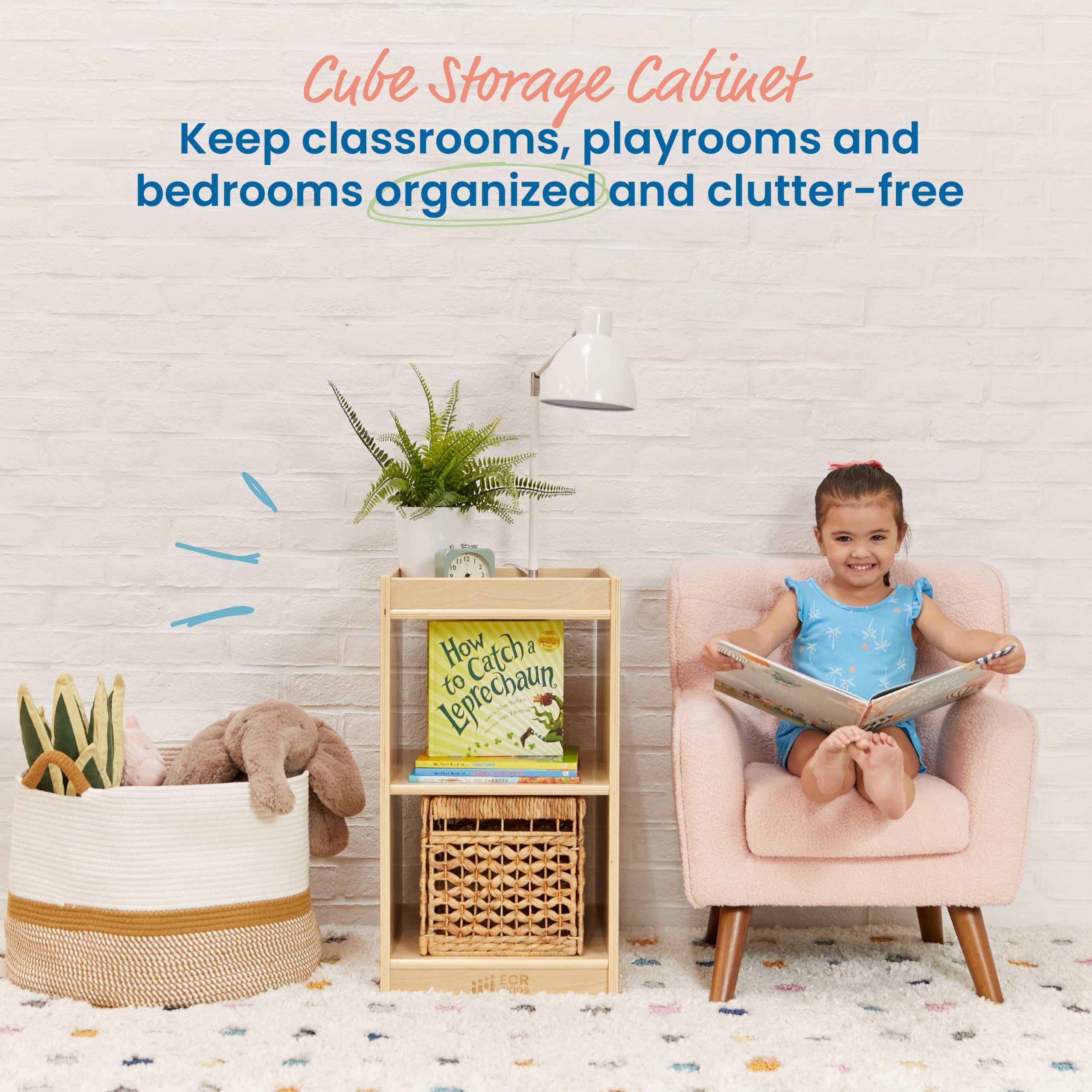 2-Cube Vertical Storage Cabinet Natural Birch