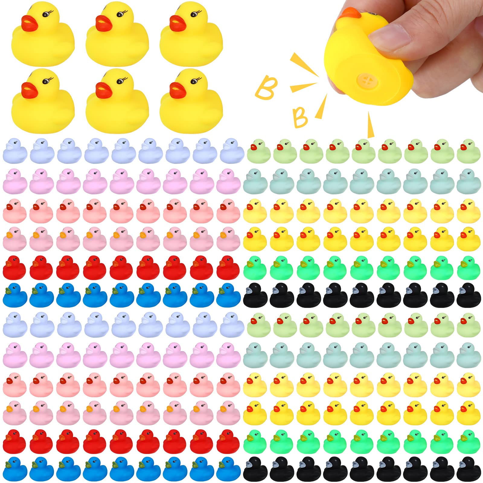 Rubber Duck in Bulk Bath Toys Set Bulk Mini Colorful Ducks Baby