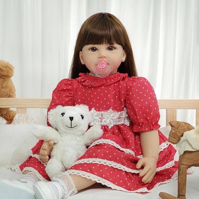 Reborn Baby Dolls 24 Inch - Realistic Toddler Silicone Baby Doll Girl