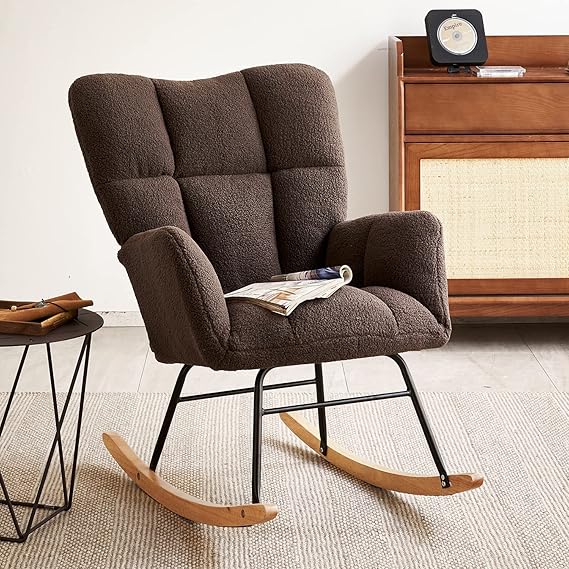 Rocking Chairs, High Back Teddy Glider Rocking Chair,