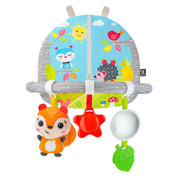 Car Seat Toys for Babies - Double Sided Rear Facing Carseat Toy with Baby Mirror