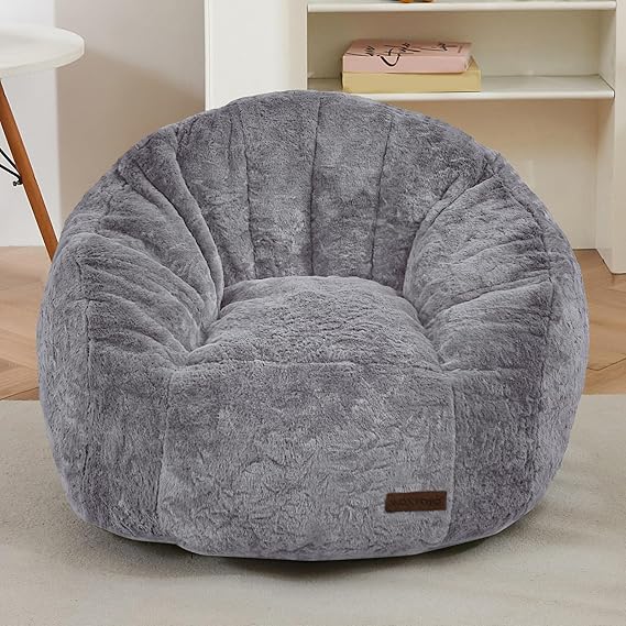 Bean Bag Chair for Kids, Shell Shaped Bean Bag Couch for Boys and Girls