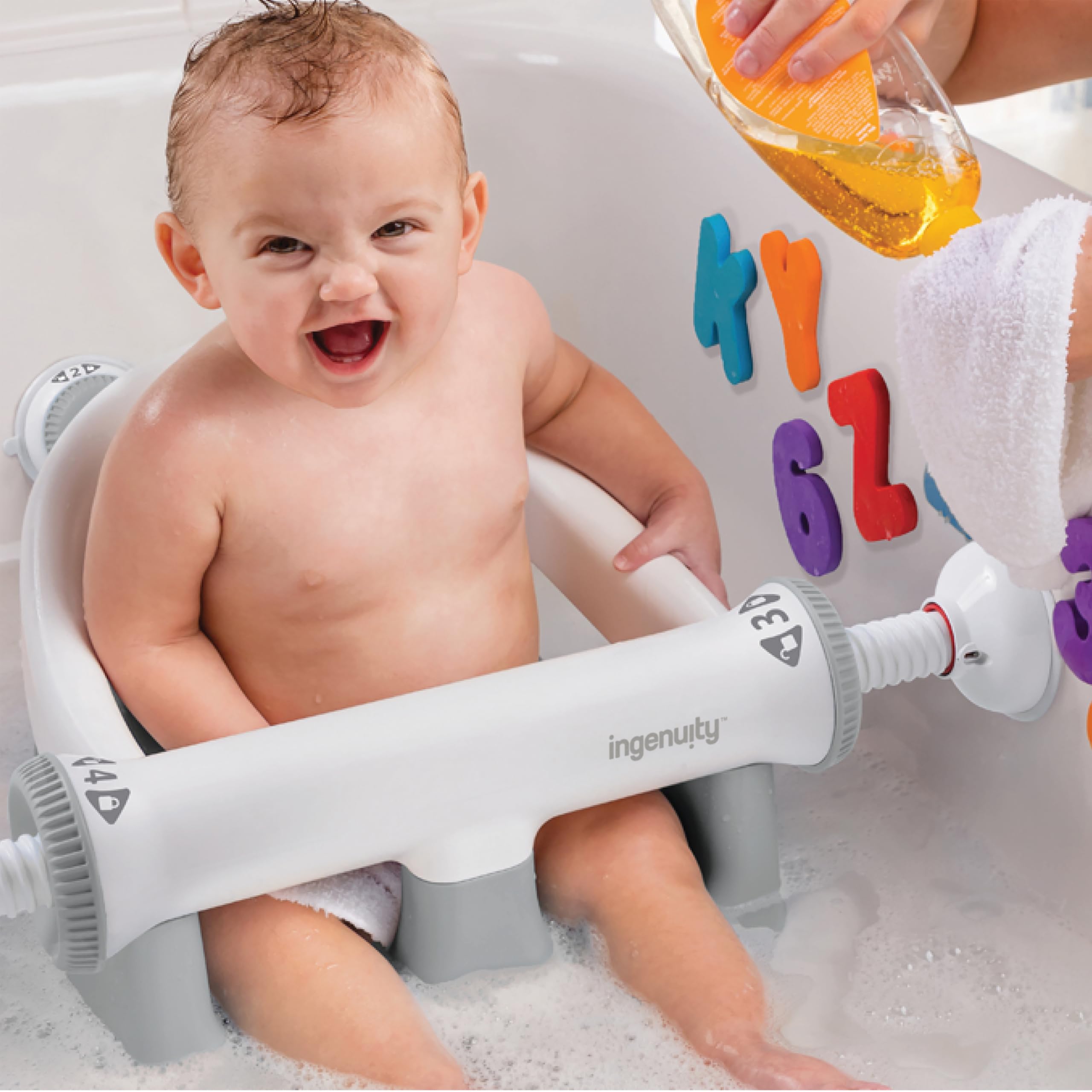 Baby Bath Seat with Suction Cups and Backrest