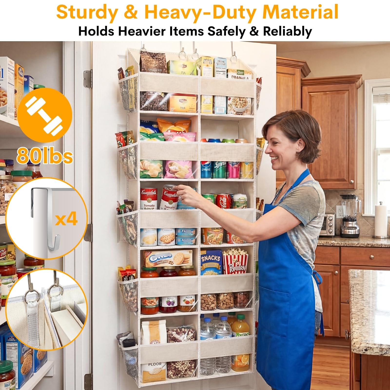 Over the Door Organizer 5 Tiers with 10 Compartments