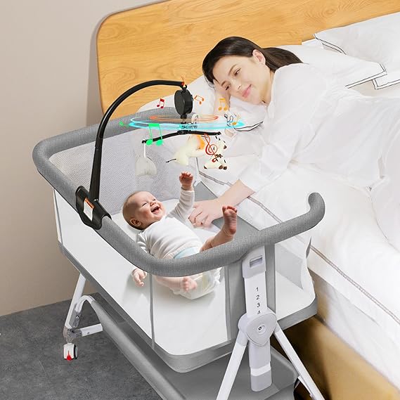 Bassinet Bedside Crib, 3 in 1 Baby Bassinet Bedside Sleeper