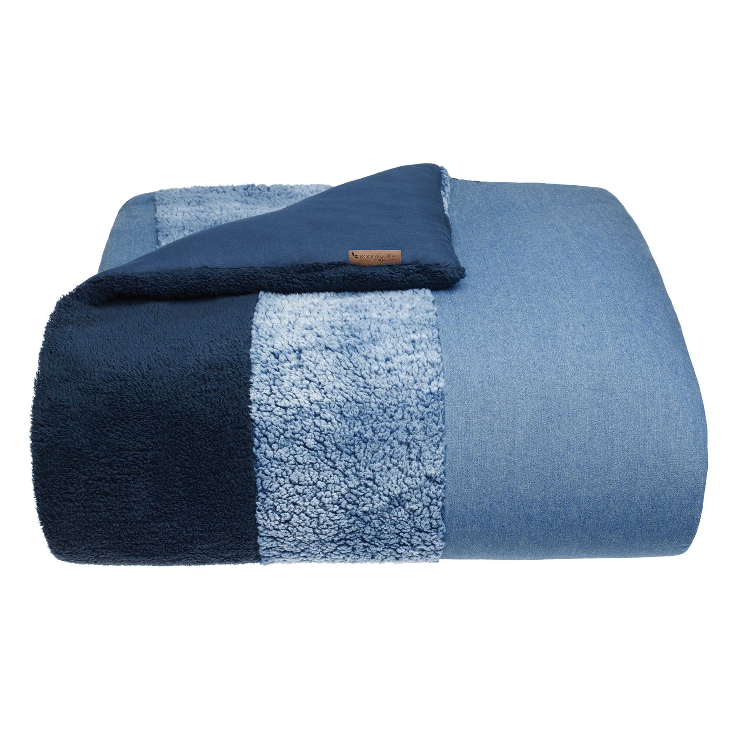 Erie Oversized Reversible Fleece Throw Blanket 70x50 Inch