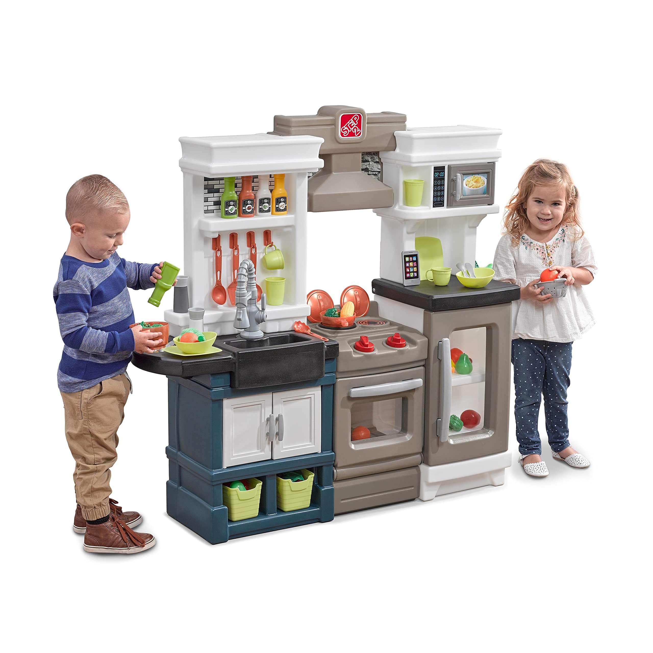 Modern Metro Kitchen Playset for Kids with 30+ Accessories