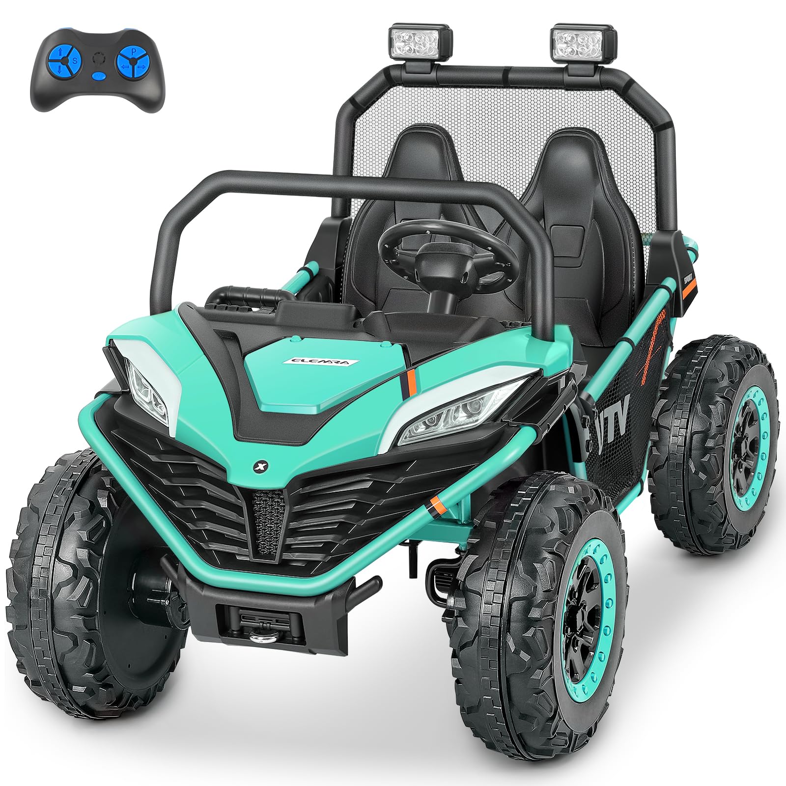 24V 2 Seater Ride on Car for Kids,10AH 4WD Powered Ride on Toy for Big Kids