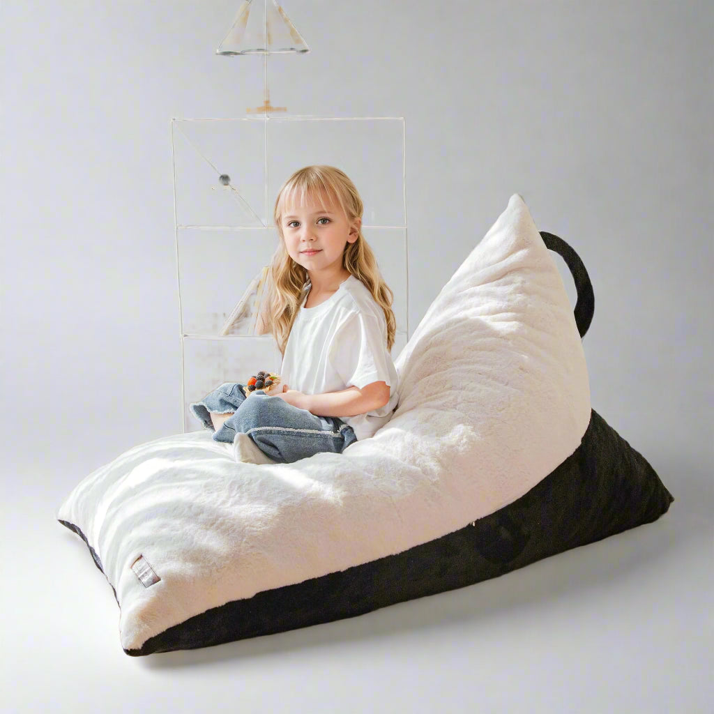 Kids Bean Bag Chair, Stuffed Bean Bag with Handle for Boys and Girls