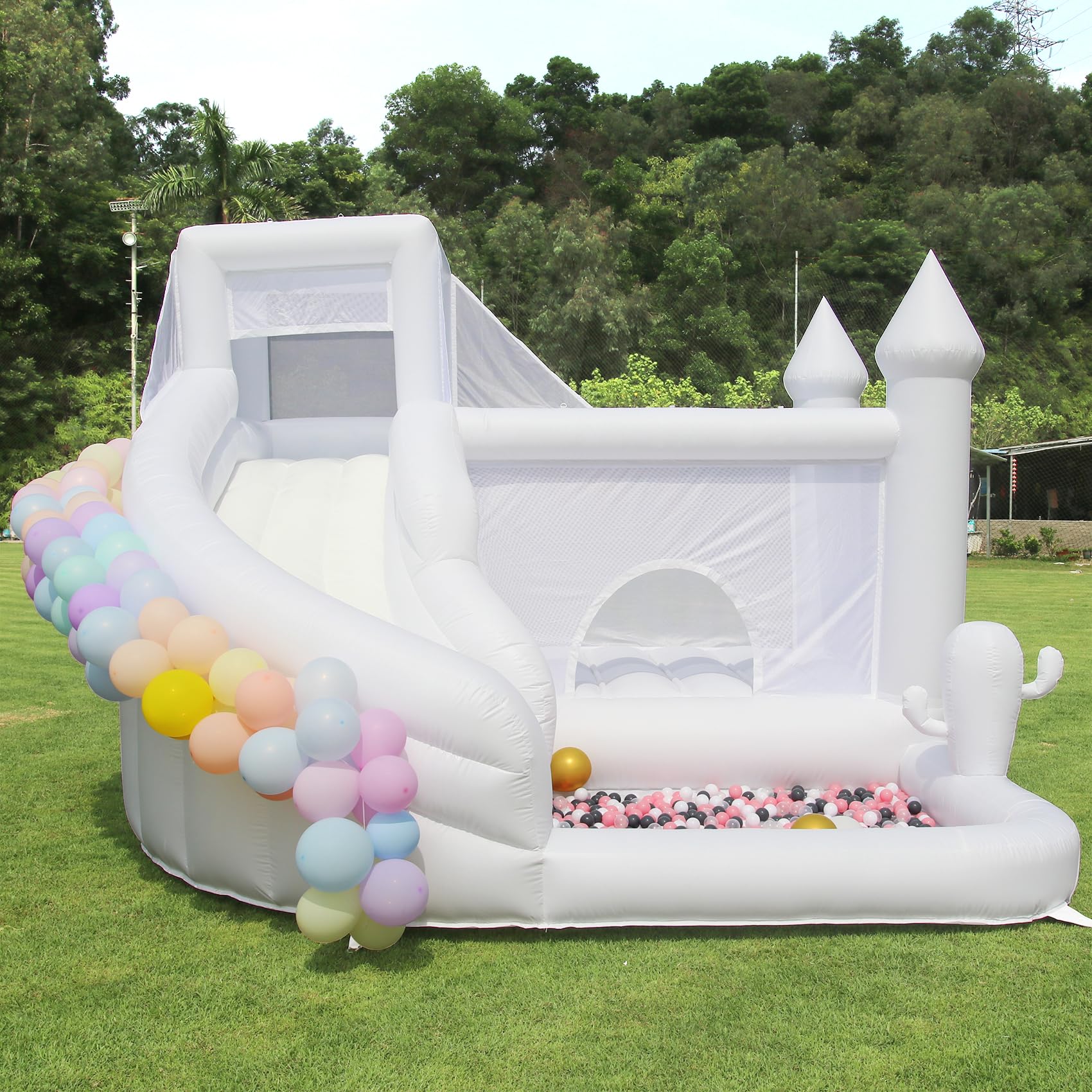 Commercial Inflatable Bounce House with Slide and Ball Pit