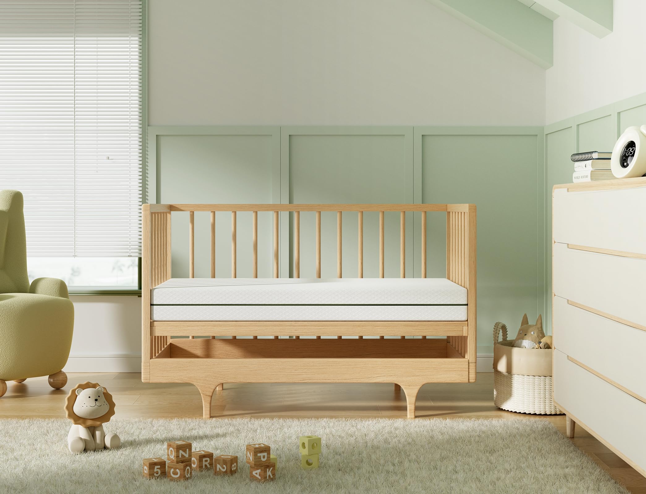 Mattress, Dual-Sided Comfort Baby and Toddler Mattress