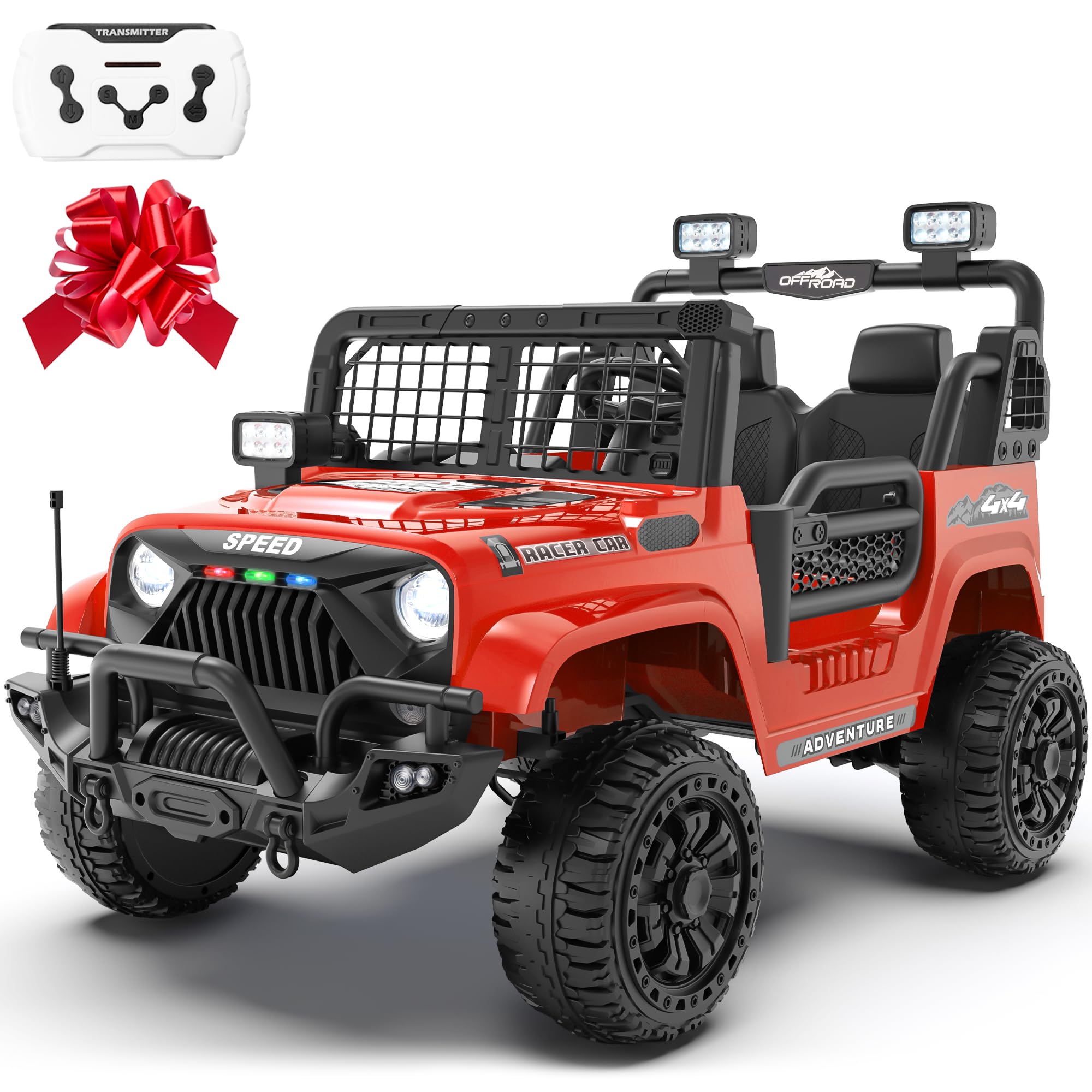 24V Ride on Toys for Big Kids, 2 Seater Ride on Cars w/Remote Control, 21" Spacious Seat