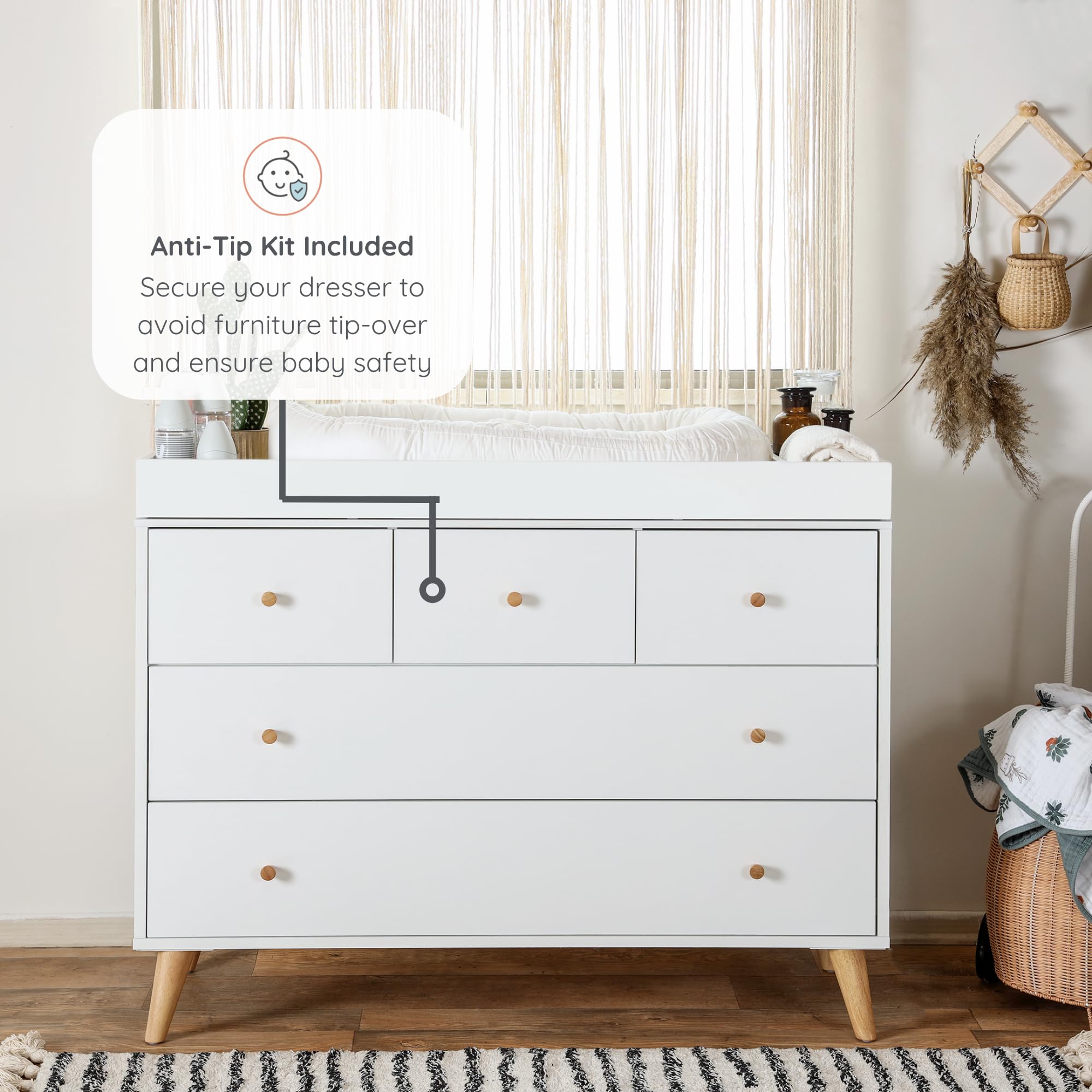 Austin 5-Drawer Dresser for Nursery and Bedroom