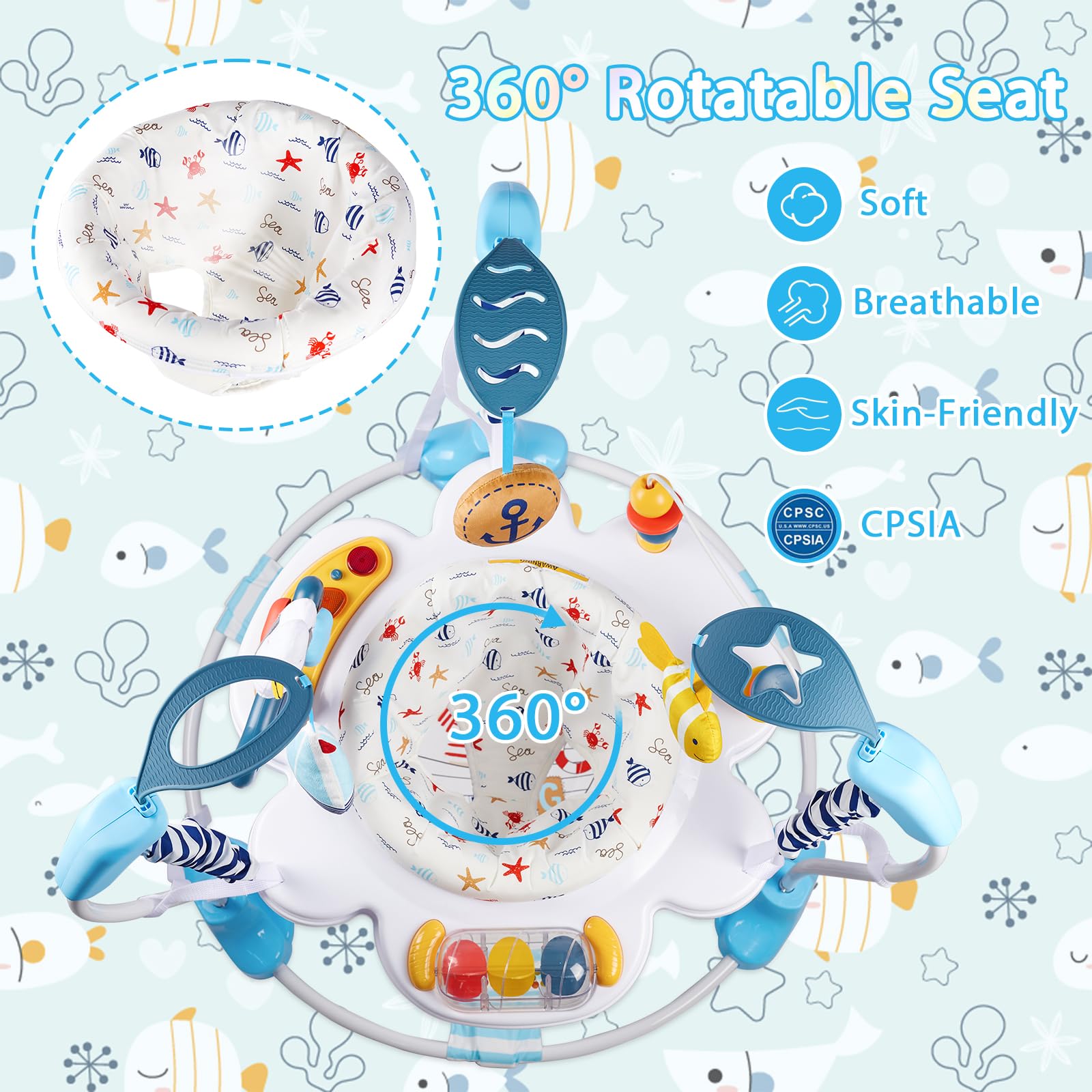 3-in-1 Baby Activity Center with Music and Lights