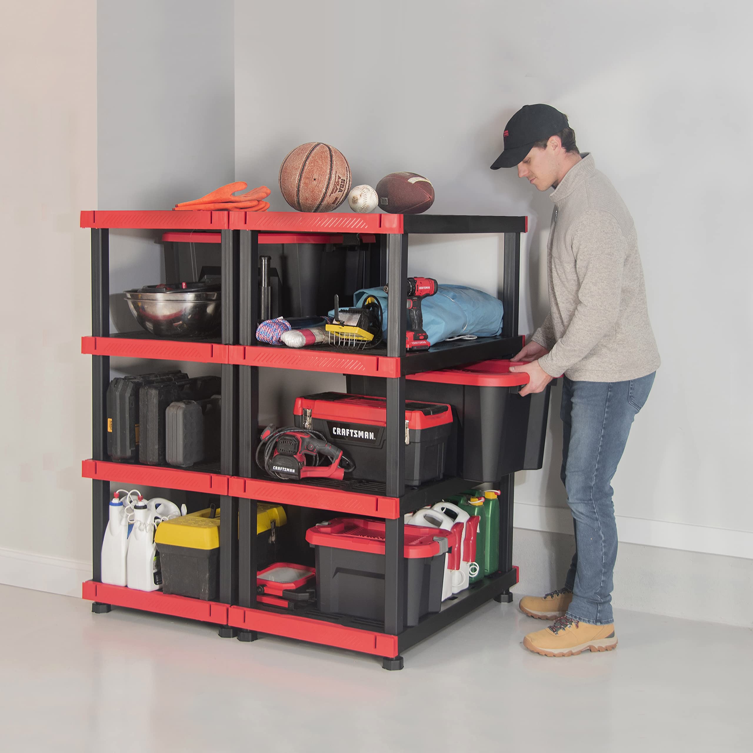 4-Tier Heavy Duty Storage Rack with 200lb Shelf Capacity