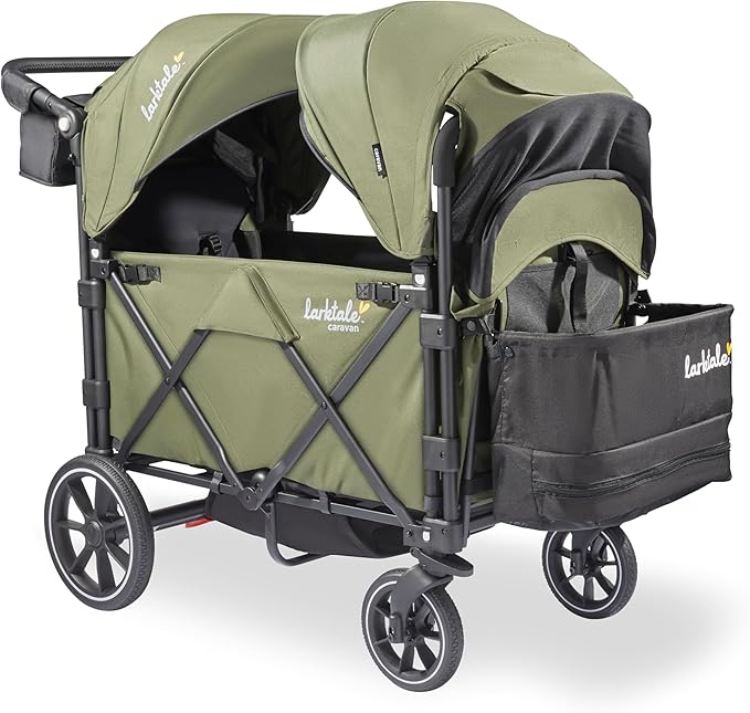 Caravan V3 Stroller, 2-Seater Kids Wagon, 207 lb Capacity, Seaford Blue