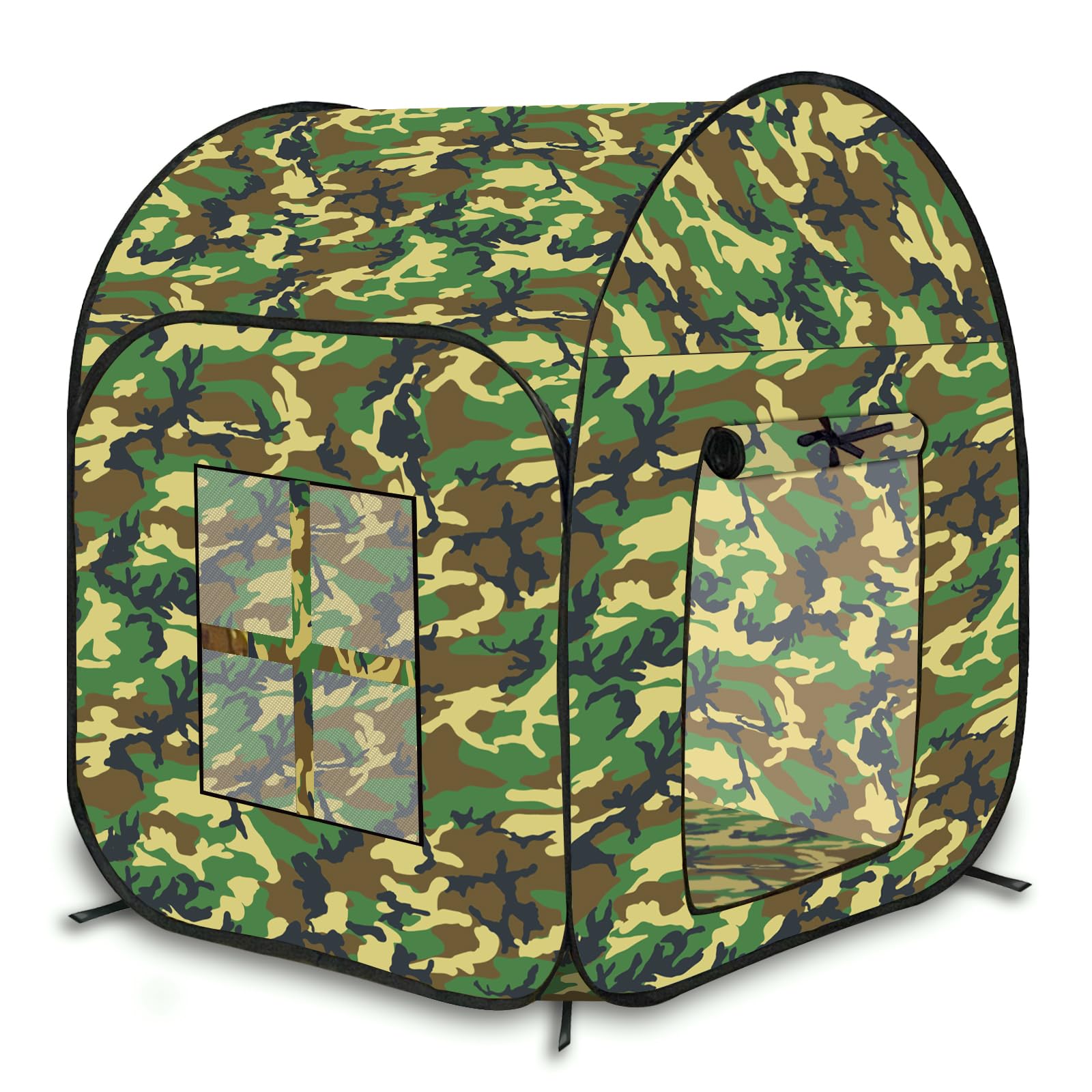 Pop Up Play Tent, Army Camouflage Collapsible Playhouse for Kid
