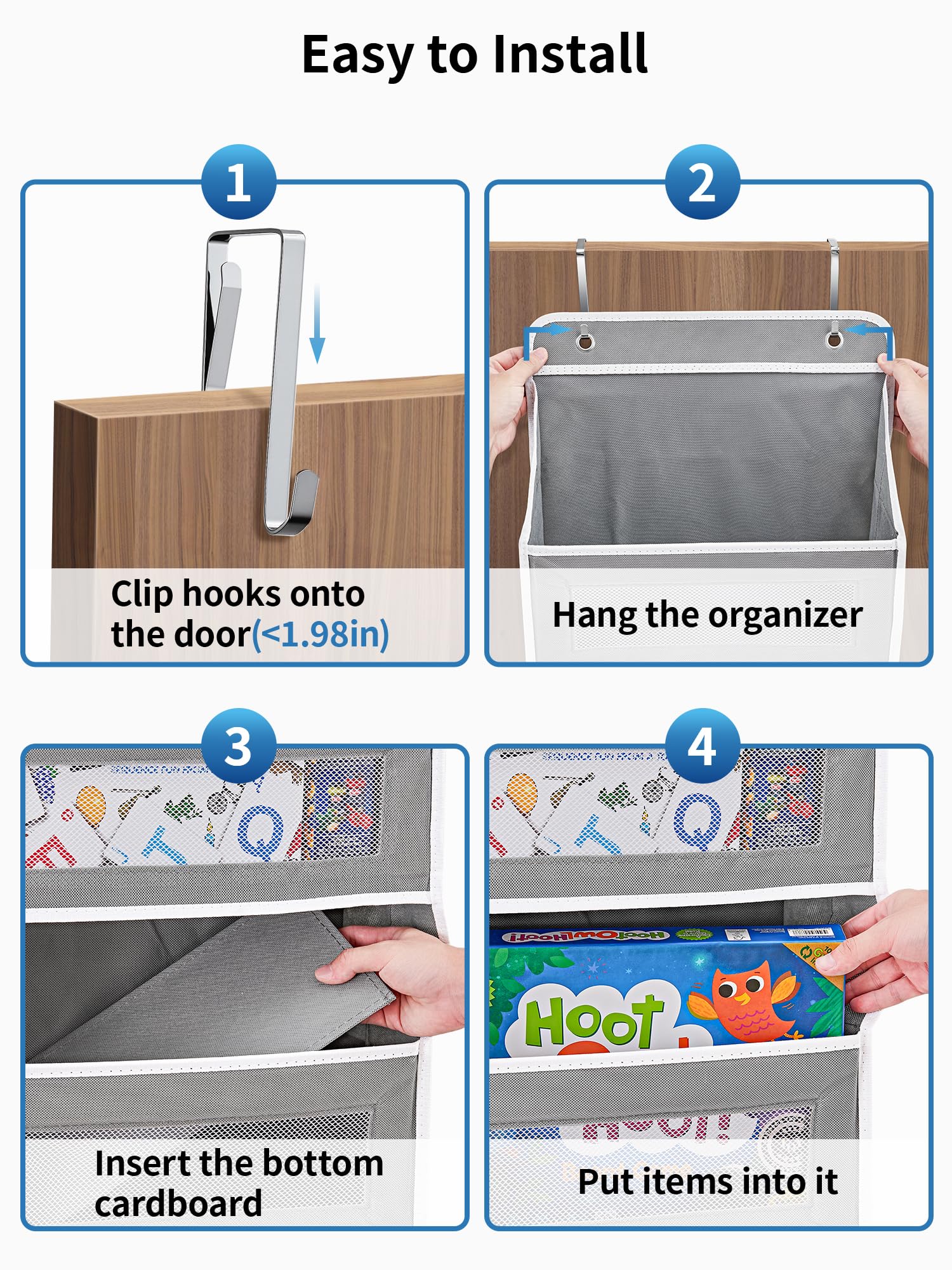 5-Shelf Over Door Organizer with Large Pockets