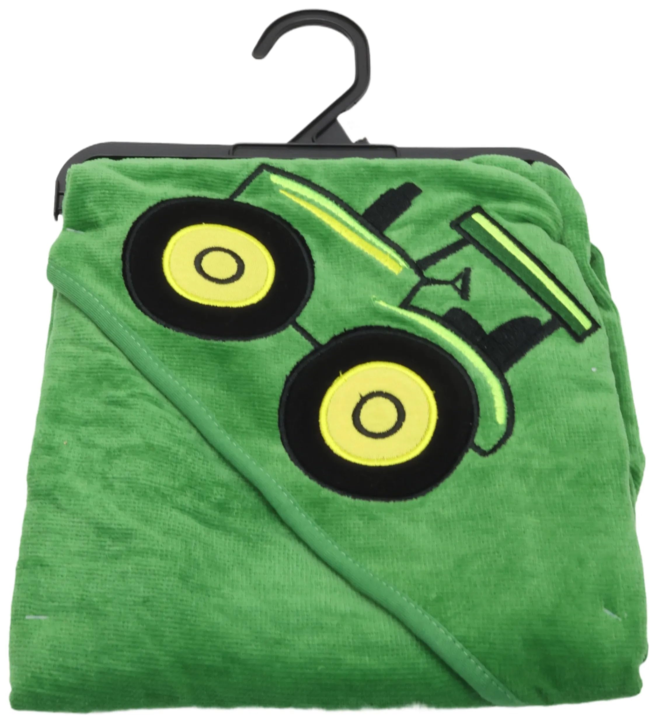 Baby Boys' Tractor Hooded Towel, Green, One Size