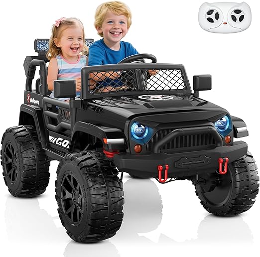 24V 2 Seater Ride On Car for Kids w/EVA Tires, 4X200W Motors