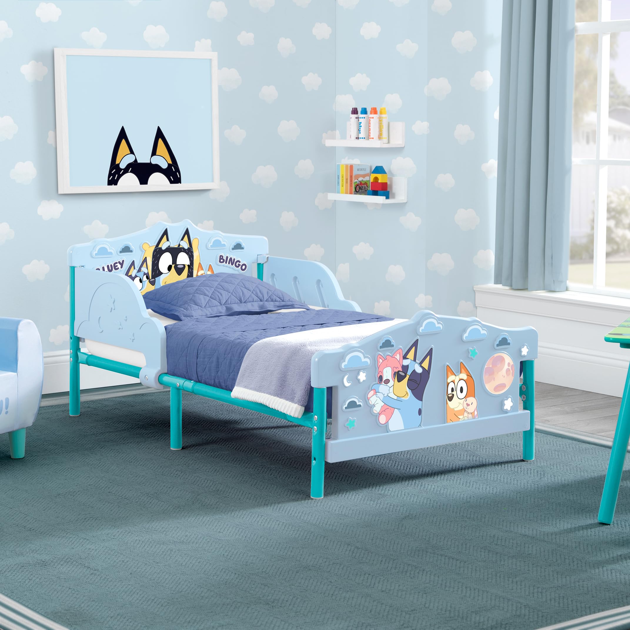 Bluey 3D Toddler Bed, Blue