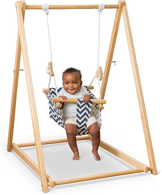 Spruce Baby and Toddler Foldable Swing Set with Stand - Premium Montessori