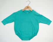 Turquoise | Long Sleeve Bubble Romper