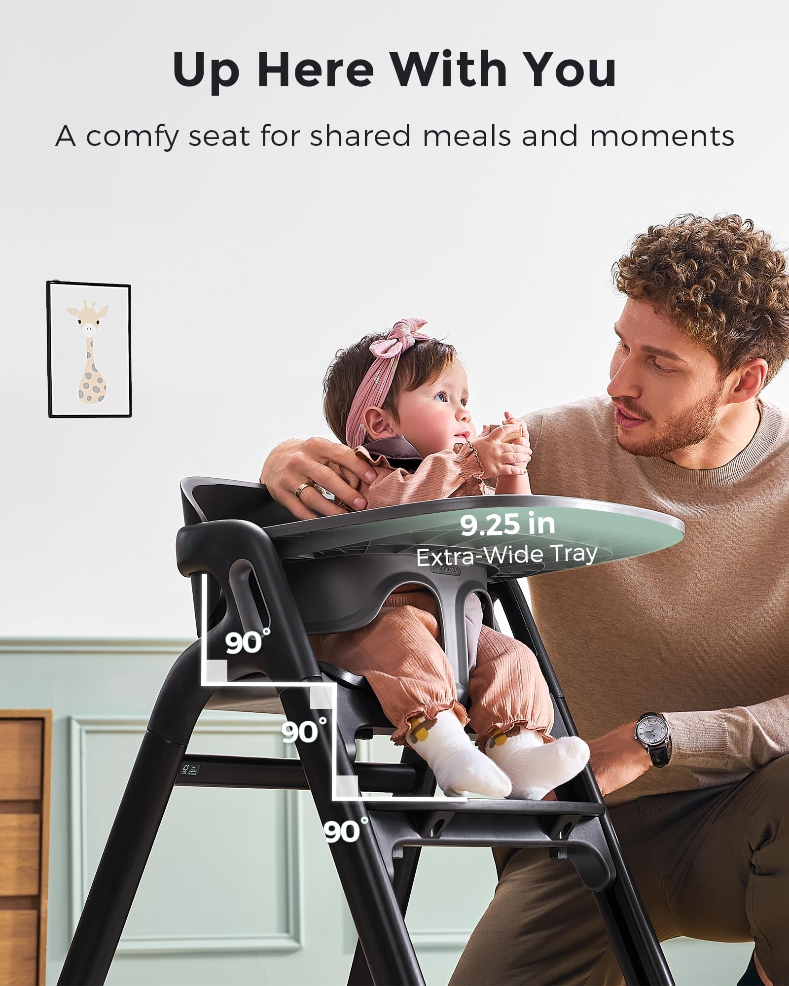 5-in-1 Convertible Wooden High Chair for Babies and Toddlers