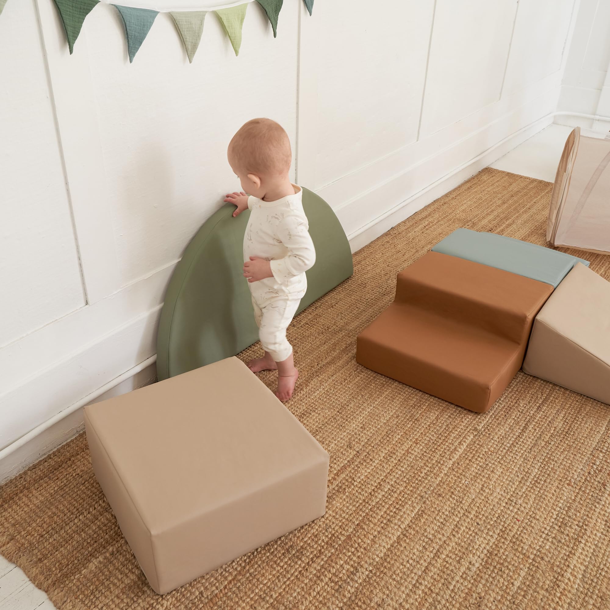 Fun Climbing Toy Set for Toddlers Aged 1-3 - Incl. Crawl Through Tunnel & PU