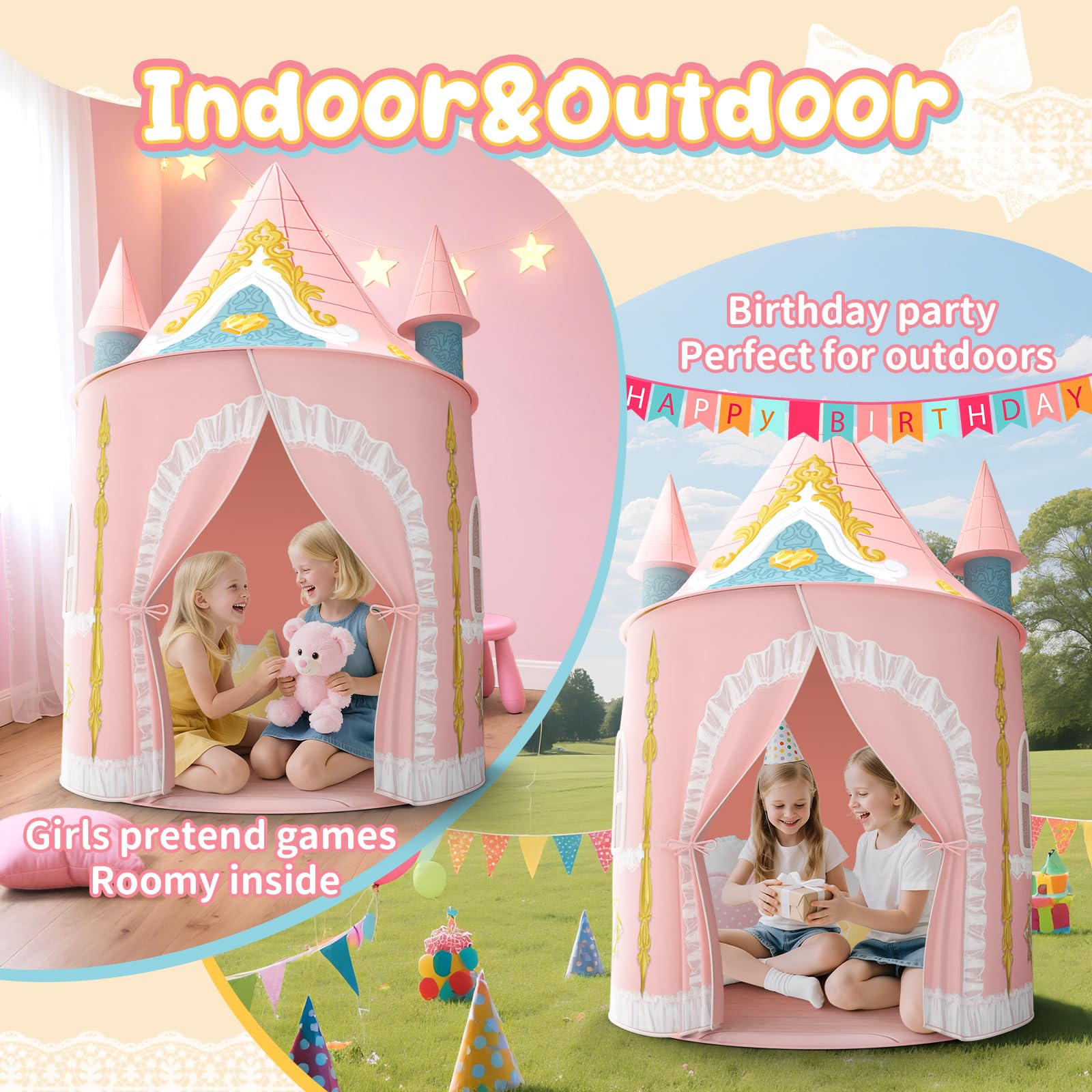 Kids Play Tent Princess Castle Playhouse