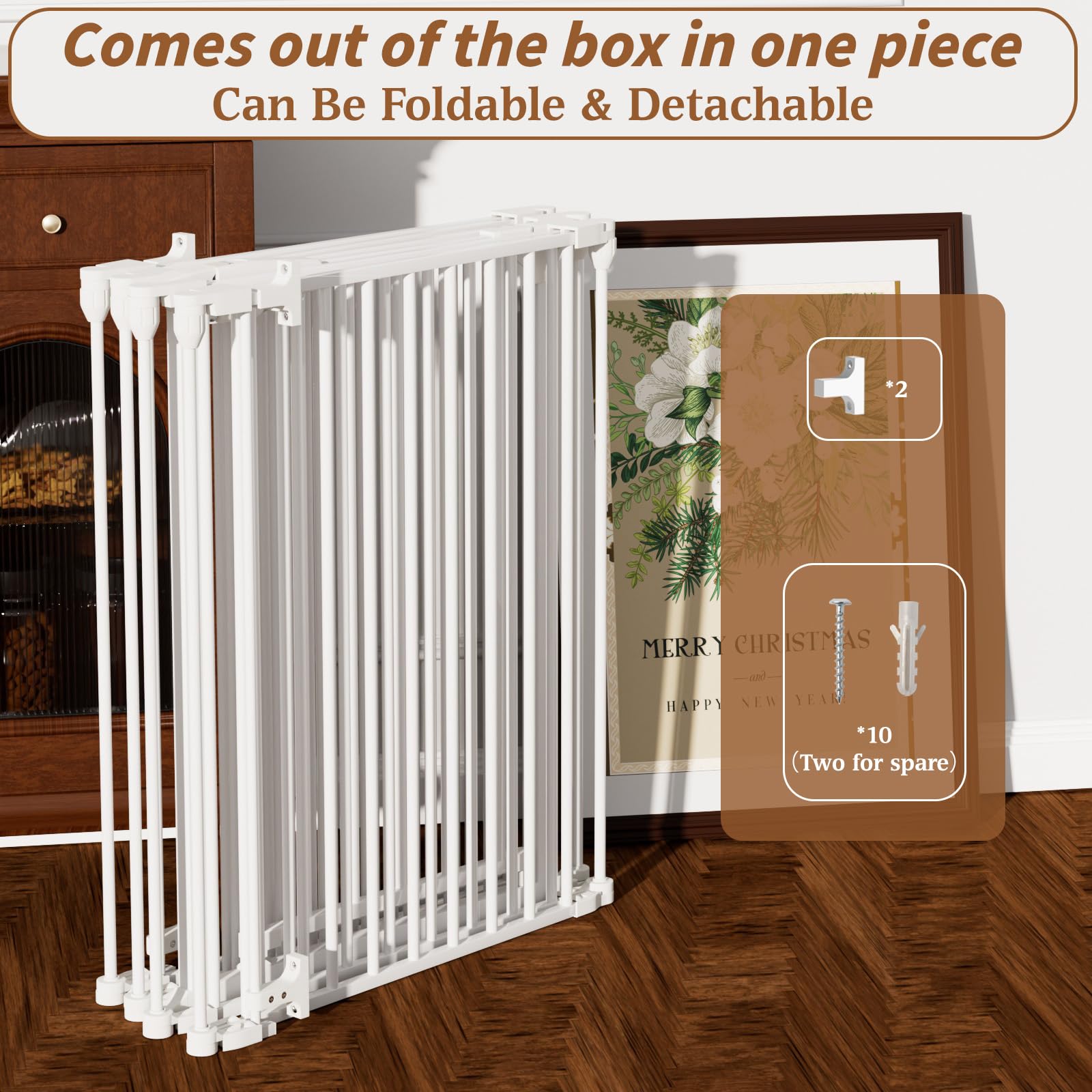 Extra Wide Safety Gate for Doorways and Stairs - 150 Inch Adjustable Pet and Child Barrier