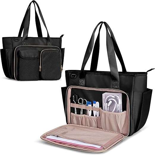 Nurse Bag with 15.6 Inch Laptop Sleeve, Medical Tote for Nursing Essentials