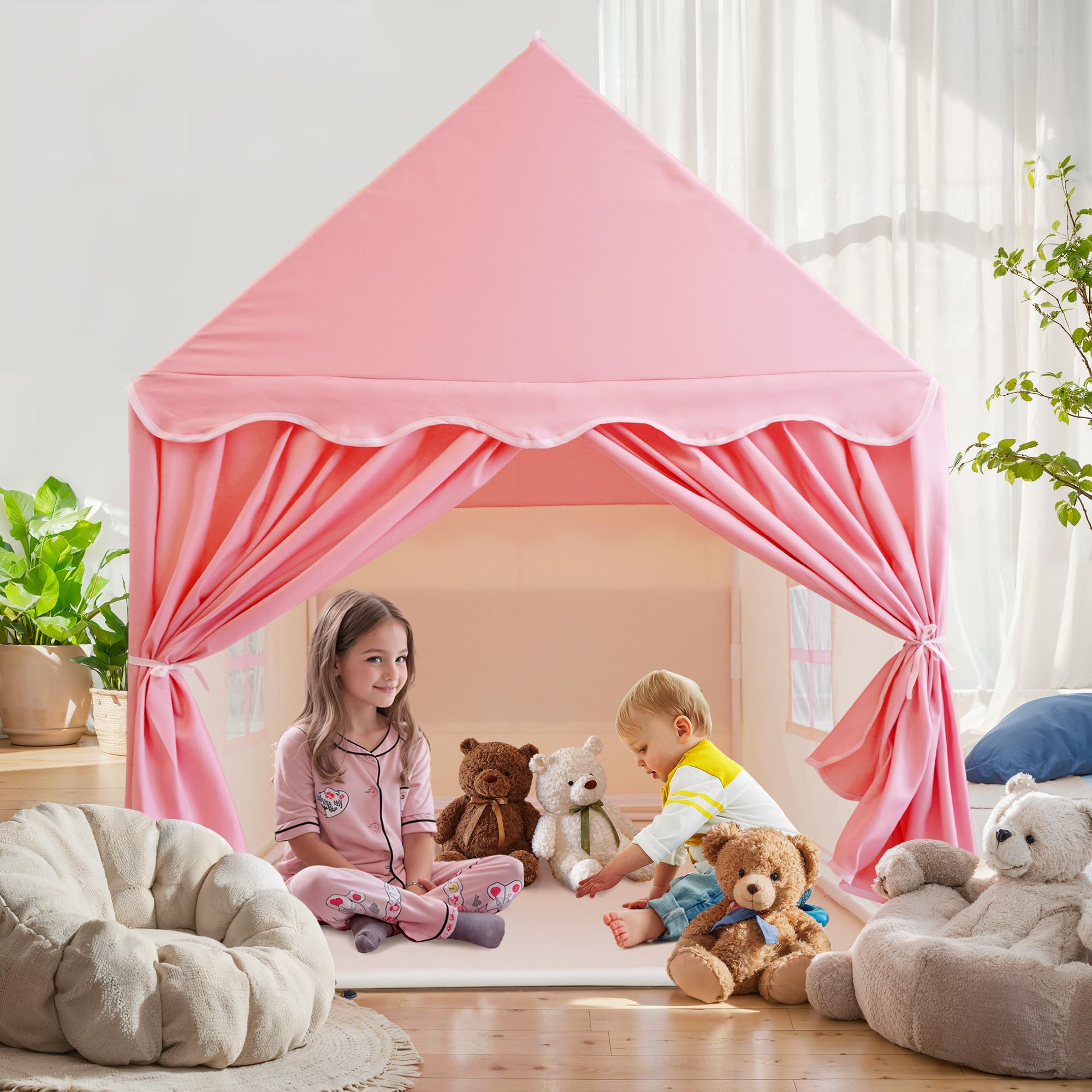 Gift for Christmas Kids Play Tents for Girls, Princess Castle Tent