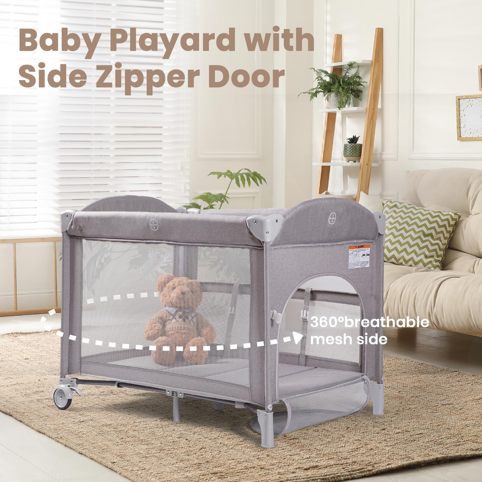 4-in-1 Convertible Crib - White