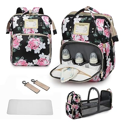 Diaper Bag Backpack with Changing Station, Foldable for Bady Toddler