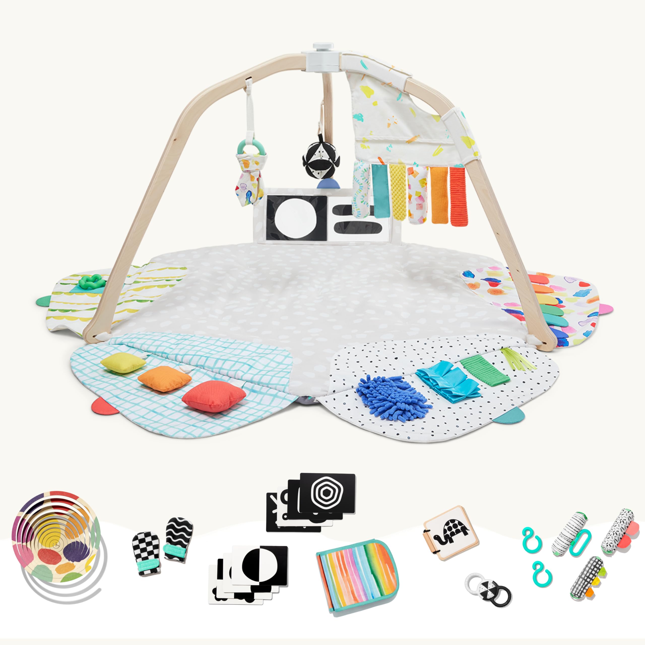 The Newborn Gift Set, Play Gym with Sensory Strands and Looker Play Kit
