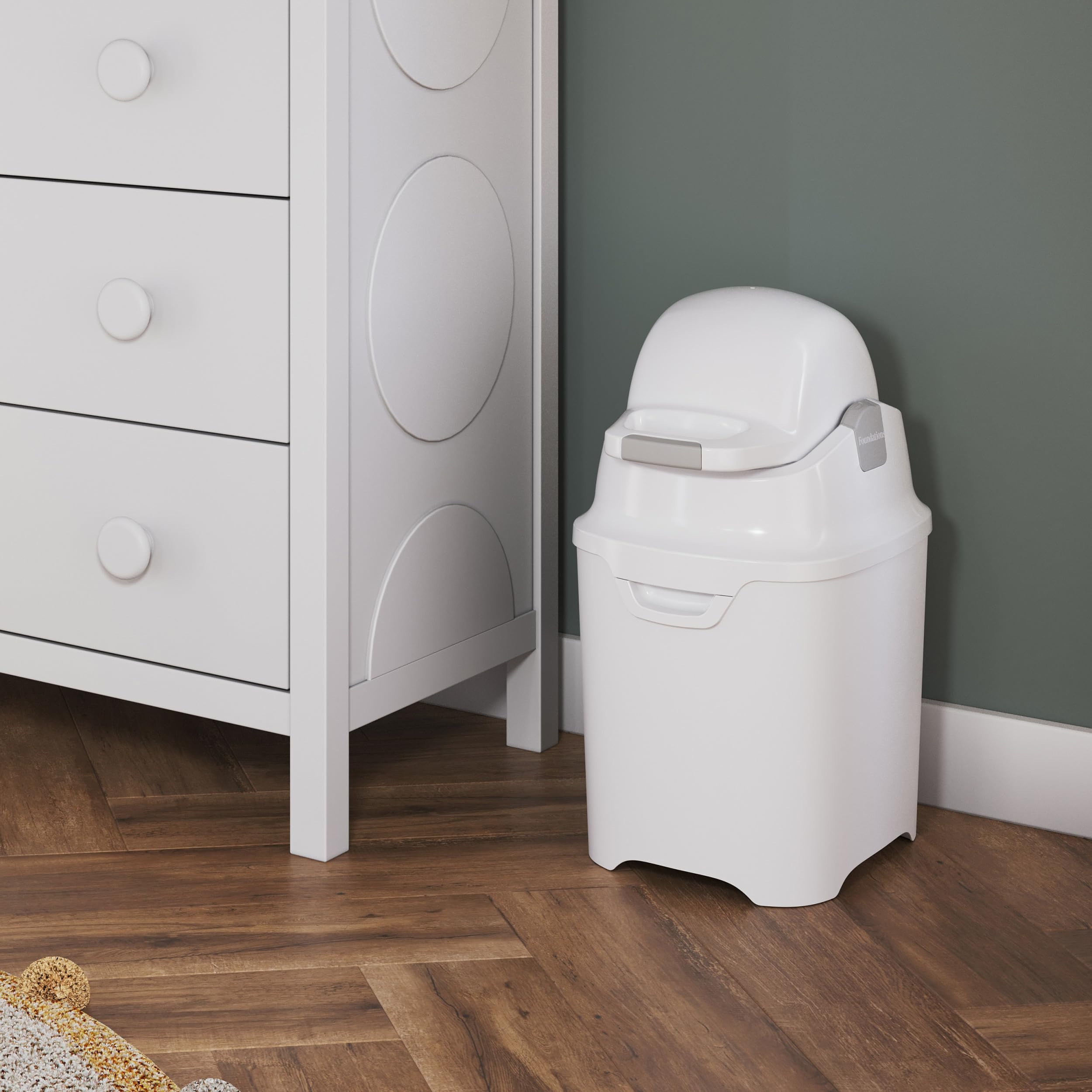 Diaper Pail with Airtight Lid - Durable & Odorless Diaper Disposal