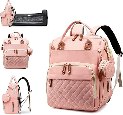 Bag with Changing Station, Waterproof 3 in 1 Baby Diaper Backpack