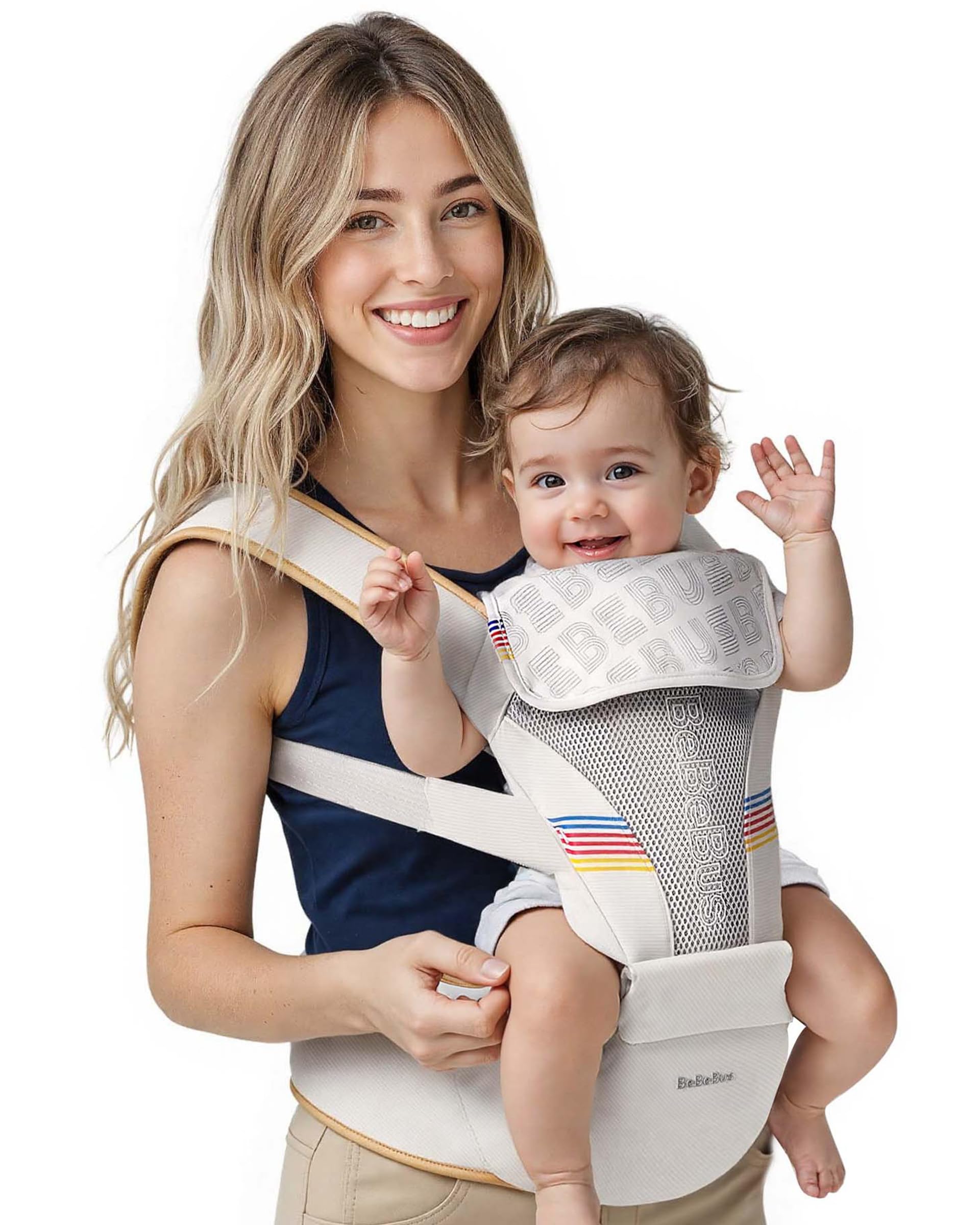 Baby Carrier with Hip Seat, BeBeBus 2-in-1 Ergonomic