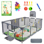 Upgraded Playpen with Enhanced Thick Foldable Mat