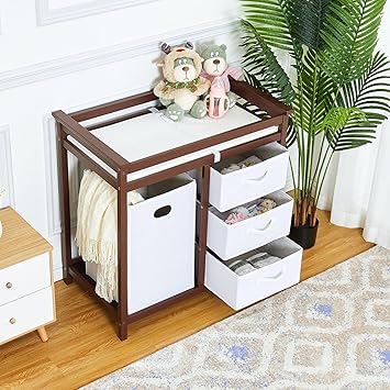Wooden Baby Changing Table,Modern Baby Changing Station