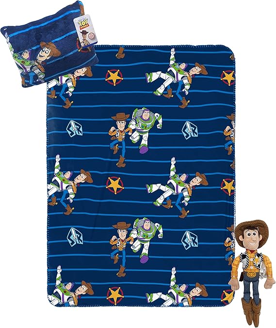 Disney Mickey Mouse Travel Set - 3 Piece Kids Travel Set includes Blanket