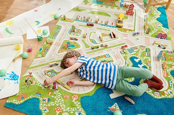 Thick 3D Kids Play Mat Rug, 71" L x 53" W, Non-Toxic