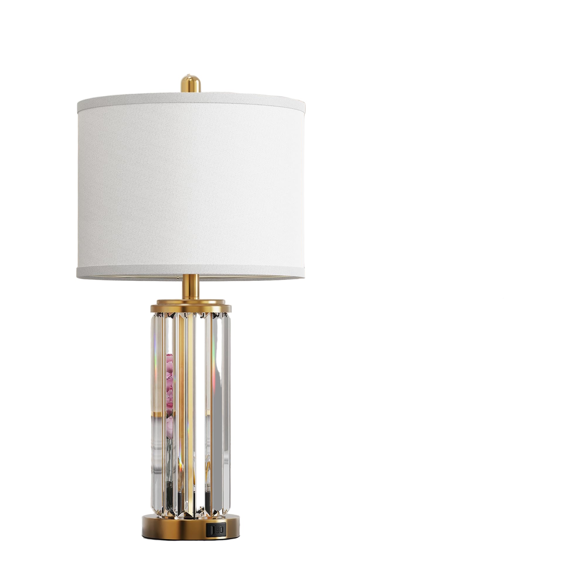 Table Lamps for Bedroom Set of 2 with Nightlight, Modern Bedside